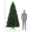 Arbre de Noël artificiel 7,5 pi, arbre de Noël avec 1346 branches, ouverture automatique, décoration des Fêtes avec base en acier pour bureau à domicile, vert-107091603