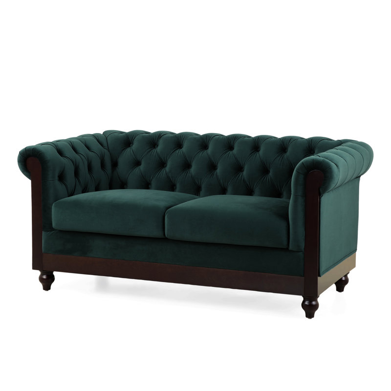 Canapé en velours 59,44 po Chesterfield