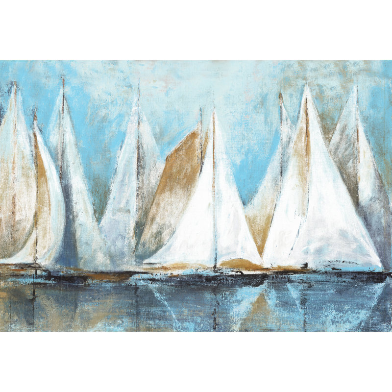 Sailboats 2 - Wrapped Canvas Painting, 122cm H x 81cm W x 3.8cm D