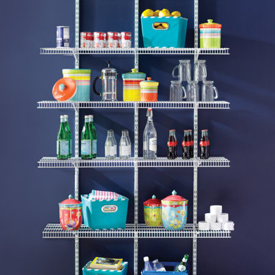 ShelfTrack 80" H x 48" W x 16.75" D Pantry Wire Shelving Unit