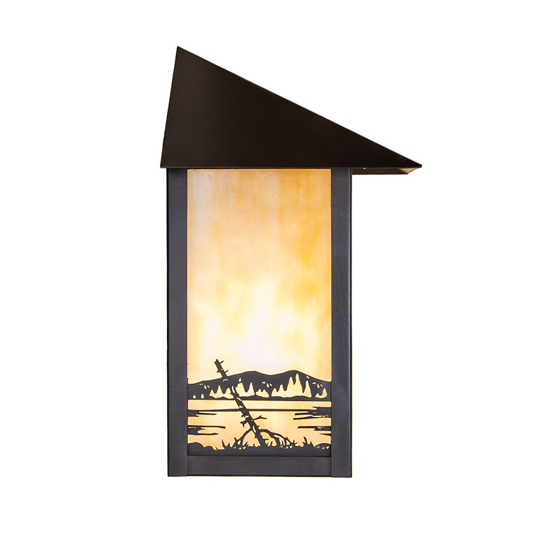 9" Wide Seneca Lone Bear Right Wall Sconce