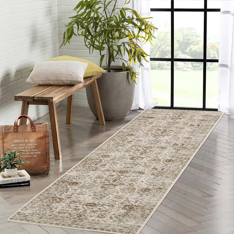 Washable Rug,Rug Foldable Accent Carpet For Kitchen ,hallway, Runner 2' x 6'