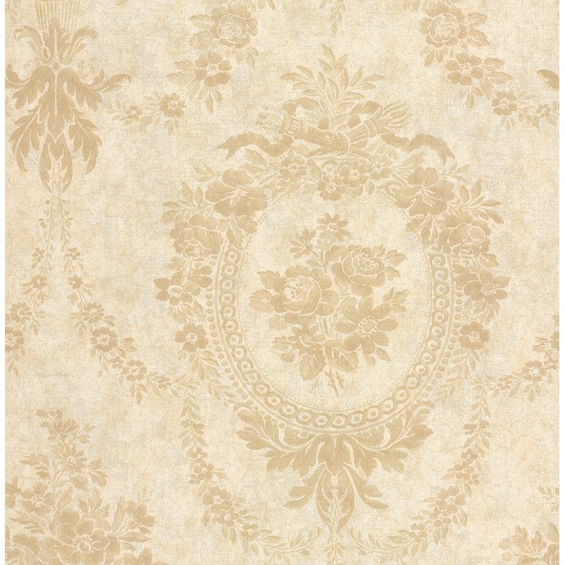 Adamson Cameo 10m x 53cm Wallpaper Roll, Gold