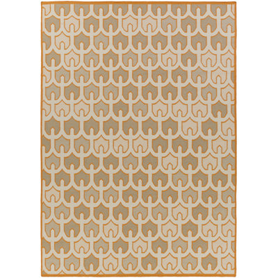 Tapis beige en laine tissé à la main Criss