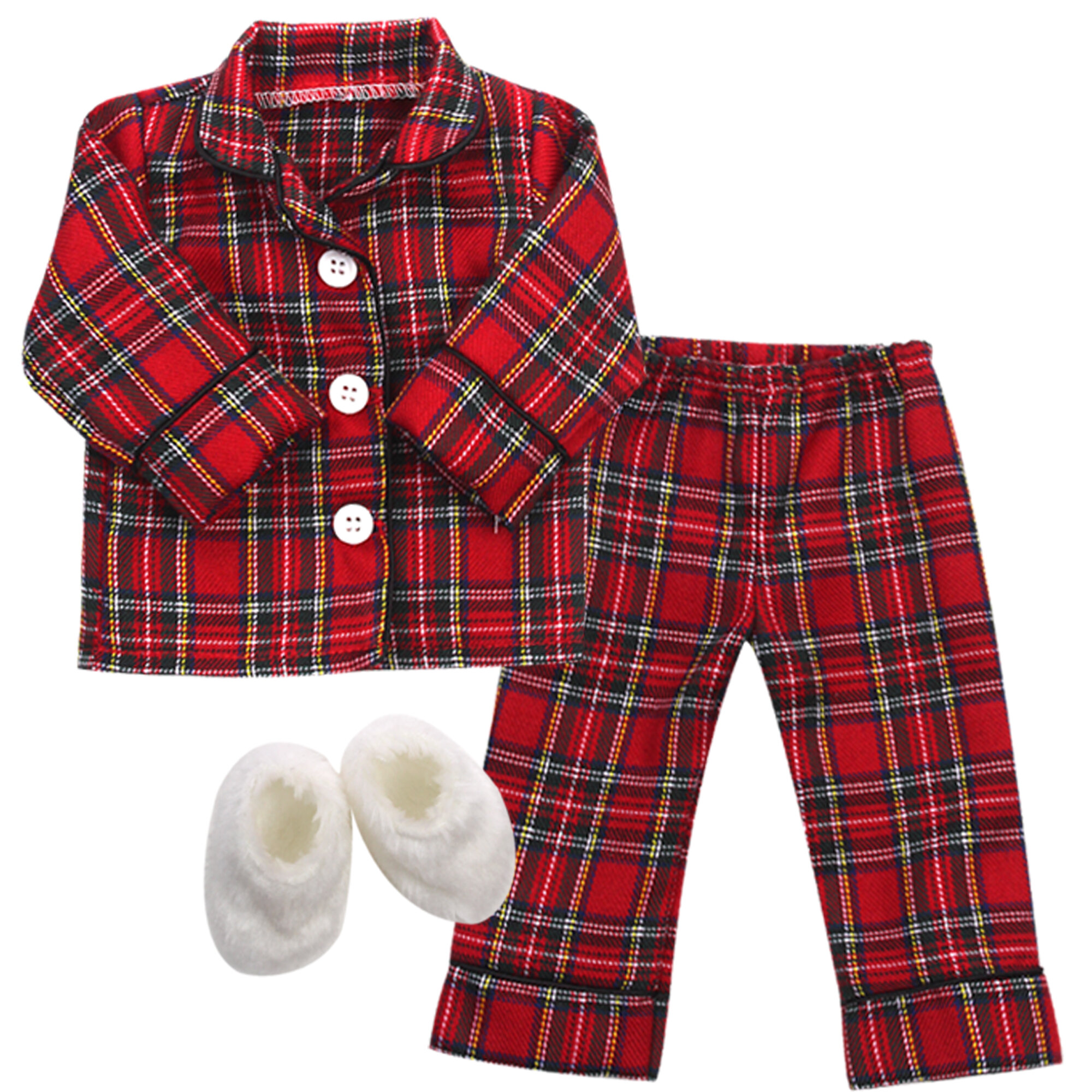 Sophia's Doll Flannel Pajama and Slippers Set & Reviews