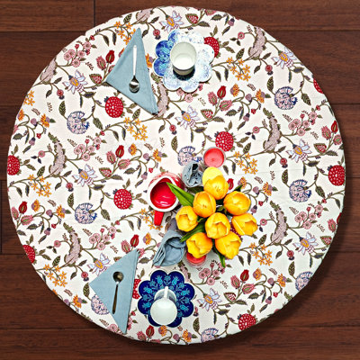 Erdemir Block Print Cotton Tablecloth