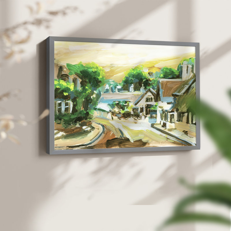 Spring Village II -Framed Print - Restickable