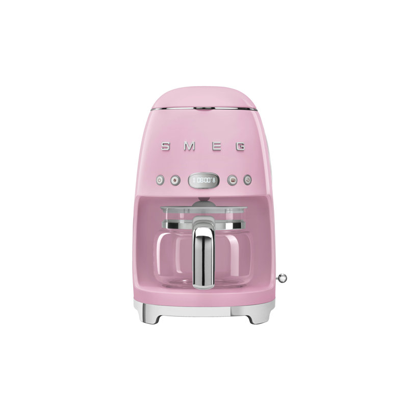 SMEG 50's Retro Style 10-Cup Drip Coffee Machine with Filter, Pink