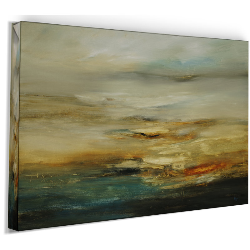 « muteed landscape iii », peinture sur toile tendue, H 18 po x l 12 po x P 1 po
