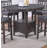 Dining Table Round Counter height Dining Table w Shelve 1pc Table Only Built In Leaf Solid wood