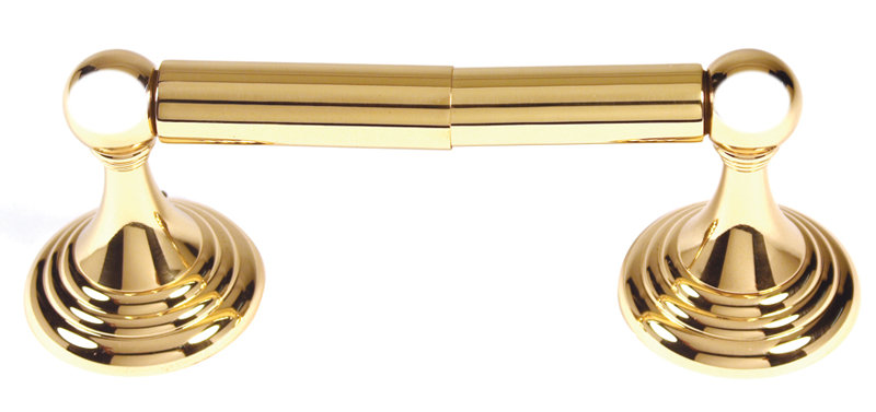 Embassy Wall Mounted Toilet Paper Holder, Polished Brass