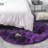Grape Purple Faux Sheepskin Fur Fluffy Shag Area Rug-2141588765