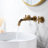Wall Mount Bathroom Vanity Sink Faucet with Pop-Up Drainer-115745151