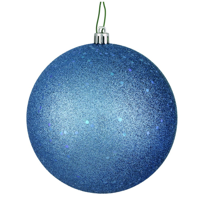 Ornement boule Décor, Paillettes vert mousse, H 10 po x l 10 po x P 10 po