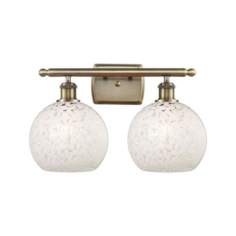 Éclairage pour meuble-lavabo à 2 lumières Bedia, Laiton antique