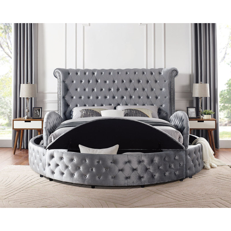 E. Bed, Gray, Queen