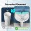 Lavabo de salle de bain en porcelaine vitrifiée en U 31,5 "avec trop-plein