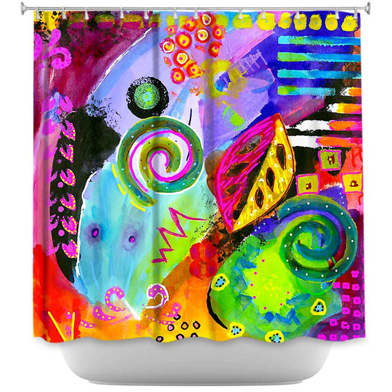 Rideau de douche simple abstract abstract ii