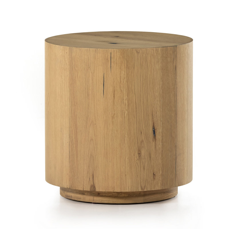 Humphrey Round End Table-Light Oak Resin