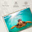 Tortue verte de Maui sur toile-1325578234