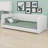 Sturdy Floor Bed with Integrated Upholstered Headboard & Arms-129604765