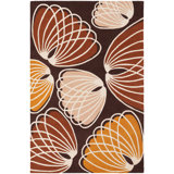 Inhabit Designer Brown/Orange Area Rug