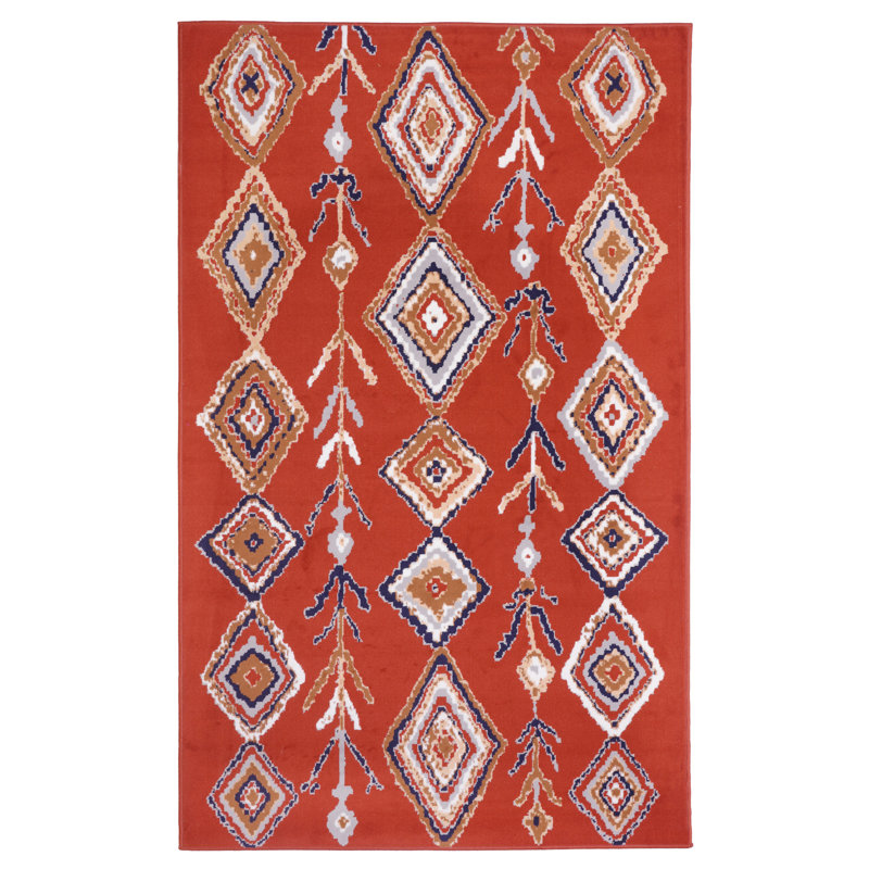 Geometric Indoor Rug, Rectangle 3'6" x 5'6"
