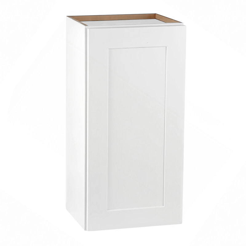 12" Wall Cabinet Solid Wood With 3 Adjustable Shelves Ready-To-Assemble For Kitchen, Bathroom, Laundry, And Garage Storage (12"W×12"D×42"H)