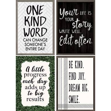 Qilery 36 Set Growth Mindset DIY Craft Kits Bulletin Board Decorations