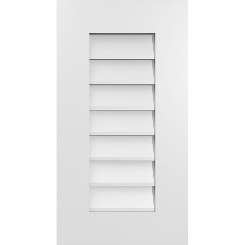Vent à pignon rectangulaire en uréthane non-fonctionnel, H 26 po x l 14 po x P 1 po