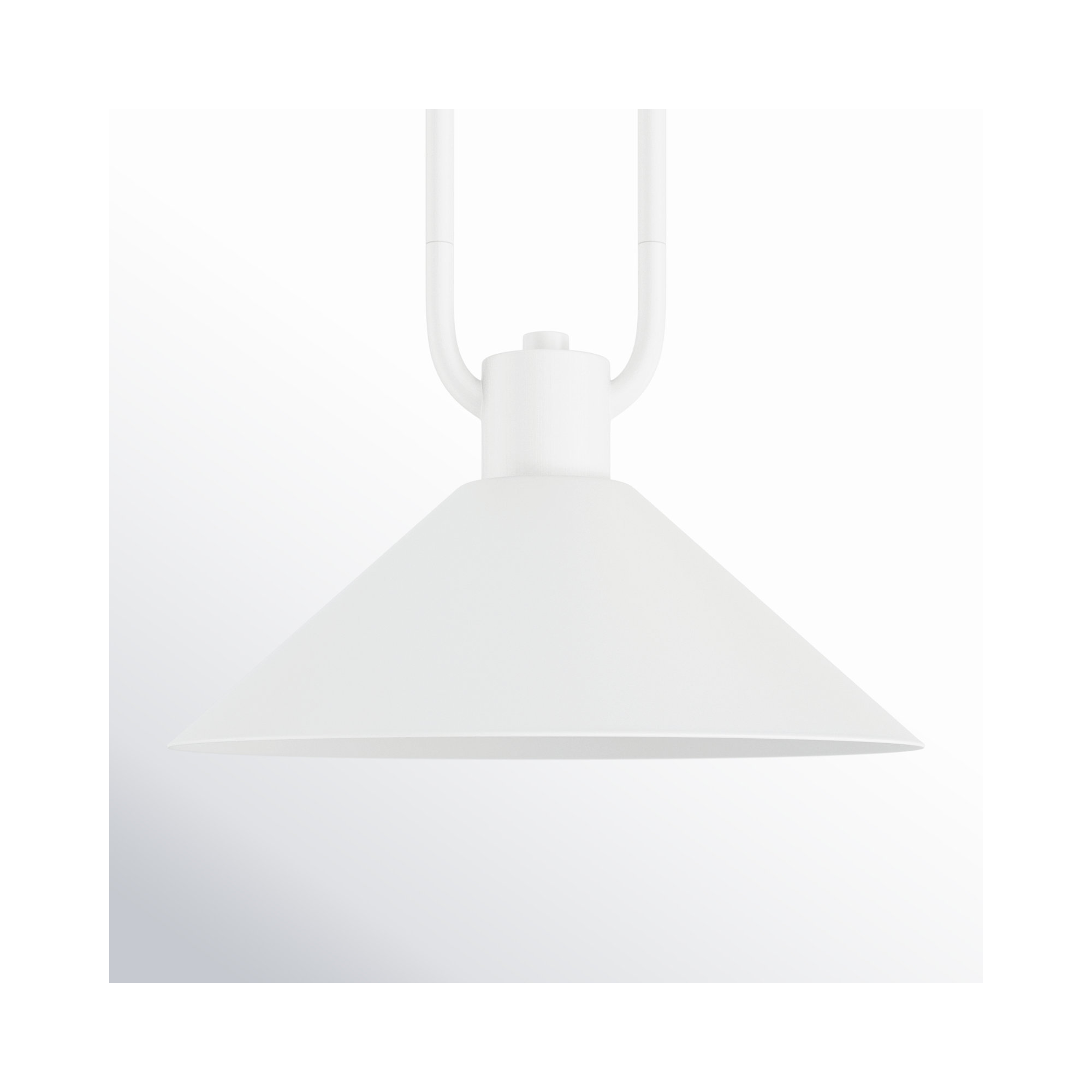 Fayra 1 - Light Industrial Pendant, White, 11.75" H x 17" W x 17" D