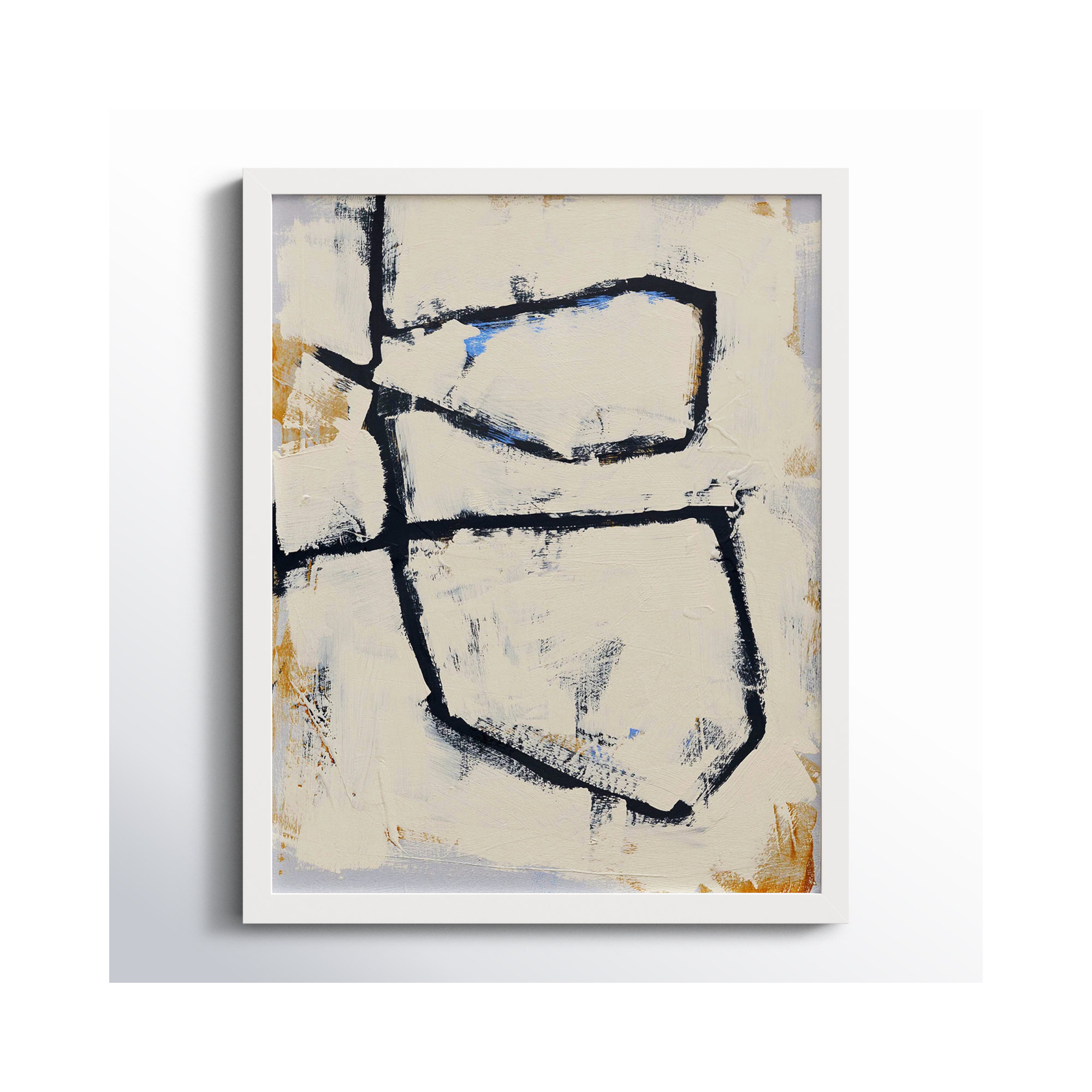 Twisted 5 by Jacques Pilon, White Framed Paper, 16" W x 20" H