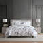 Vera Wang Noir Bouquet Cotton Reversible Grey Comforter Set-235703932