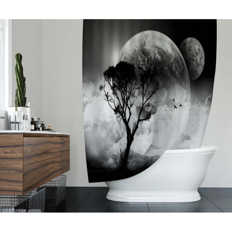 Anzel Abstract Shower Curtain, 70" H x 71" W
