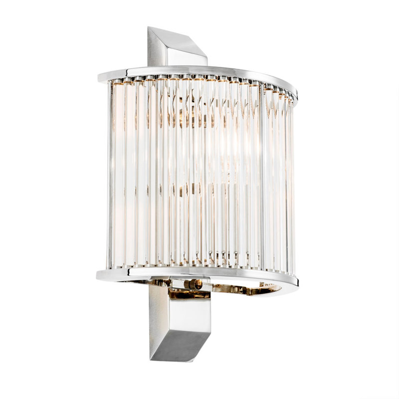 Oakley Iron Flush Mounted Sconce, Nickel