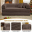 Canapé-lit futon convertible 4 en 1 en velours côtelé, 63 pouces, avec 2 oreillers, aucun assemblage requis-1443662629-1490432191