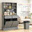 Armoire de rangement autoportante pour salle de bain, armoire de rangement pour couloir, armoire de cuisine, armoire de cuisine avec station de charge