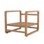 Chaise longue de patio en bois d'acacia avec coussins amovibles Hartsdale