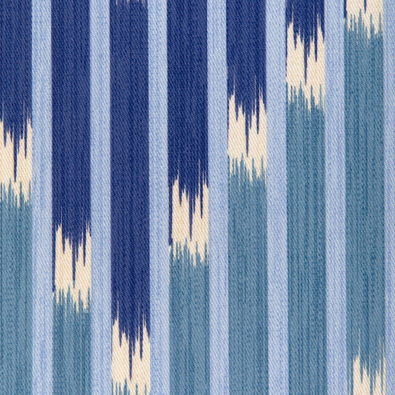 La Menagerie Cascade Print 100% Cotton Fabric, Blue/Sky