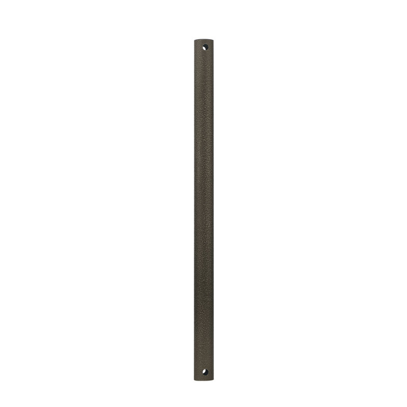 Steel Fandelier Downrod, Charred Iron, 18" H x 1" W x 1" D