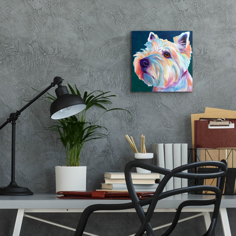 "Westie - Chispy 3" par Dawg Painter, H 12 po x l 12 po