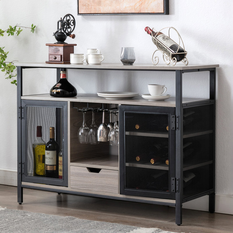 Bar avec rangement pour le vin Kreitman, gris