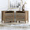 Table de chevet 2 tiroirs avec rangement ouvert Pruitt