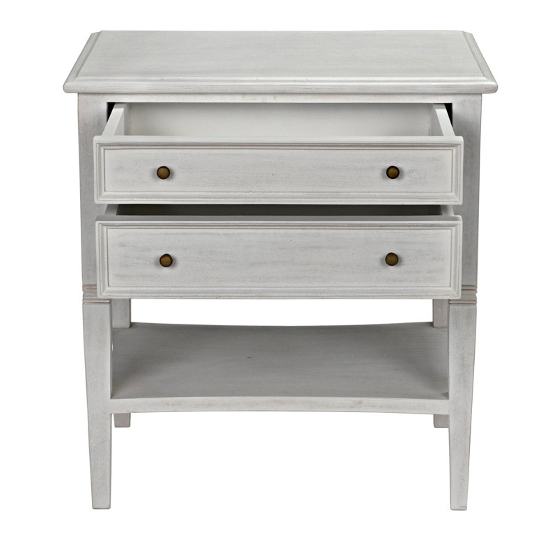 Oxford End Table, White Wash