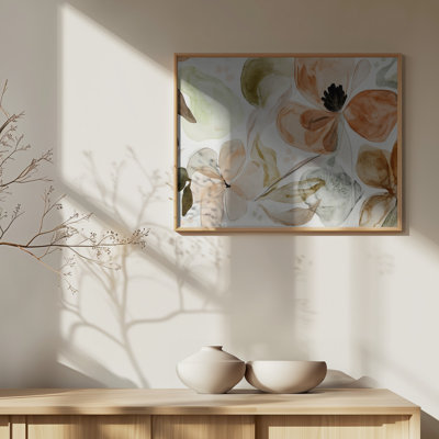 "Earthybloomno6", art mural texturé encadré