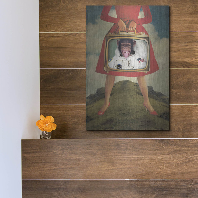 «Monkey See Monkey Do» par Elo Marc, H 16 po x l 12 po