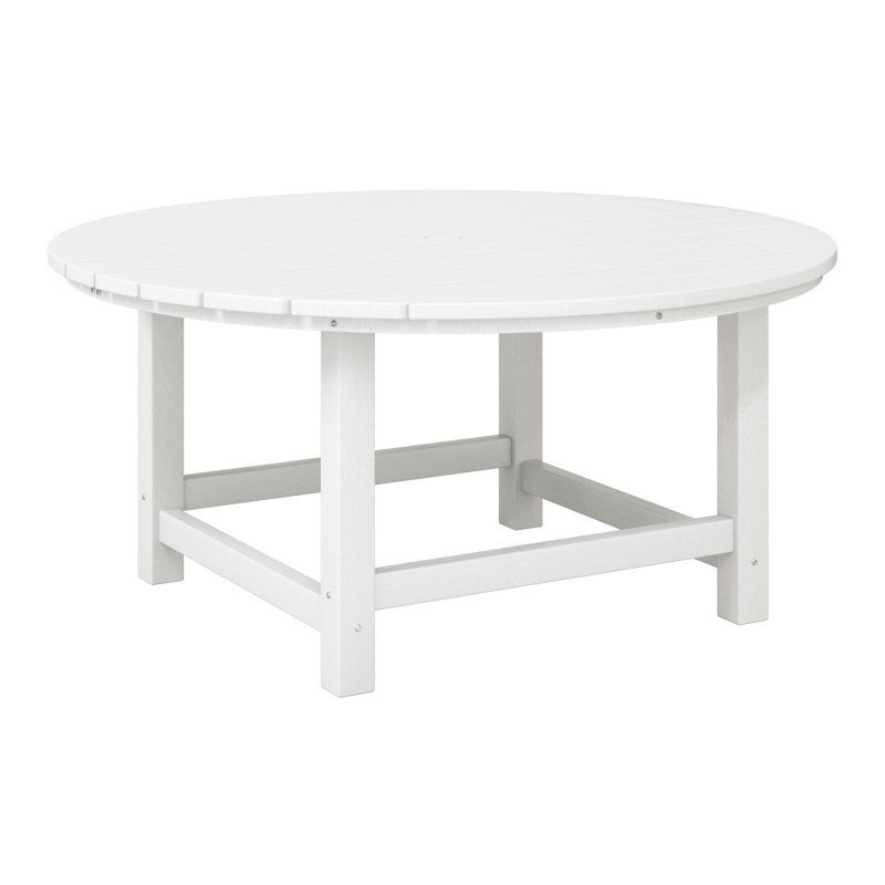 Table basse ronde en polyuréthane 38 "Laguna, Blanc