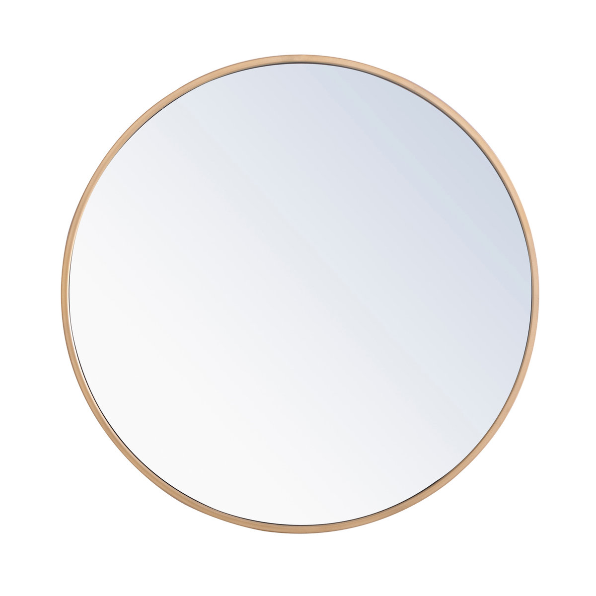Sabine Metal Round Wall Mirror, 36" x 36", Brass