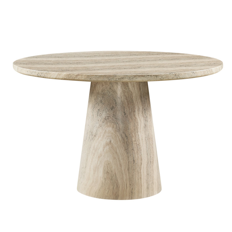 Camden "Indoor/ Outdoor" 48 Inch Round Concrete Dining Table, Cinnamon