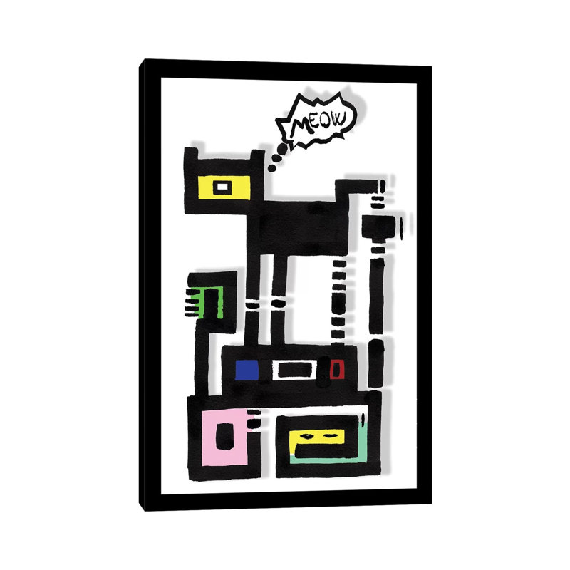 Horny Urban Cat by Barruf - Wrapped Canvas Gallery-Wrapped Canvas Giclée, 101.6 cm H x 66.04 cm W x 1.91 cm D